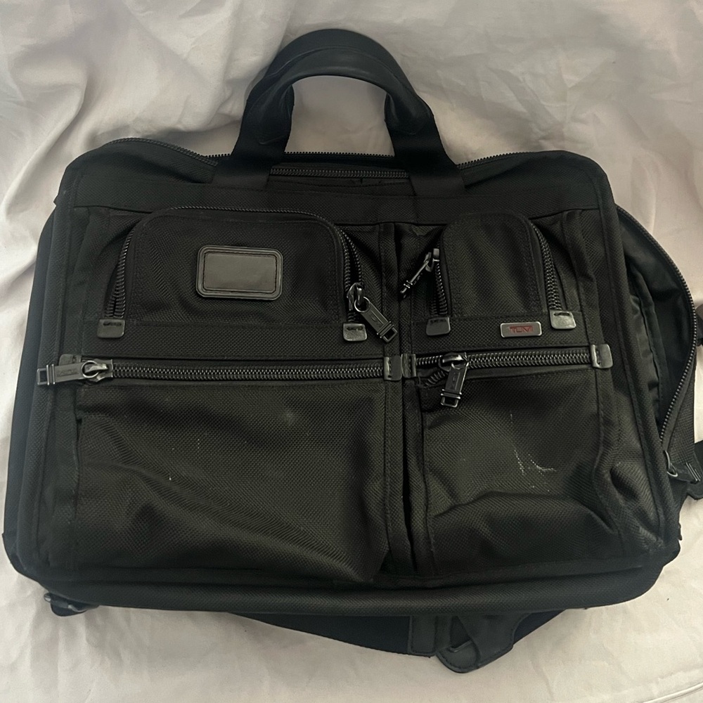 Tumi Alpha 3 Briefcase Laptop Black Ballistic Nylon Bag $650 - Picture 11 of 13